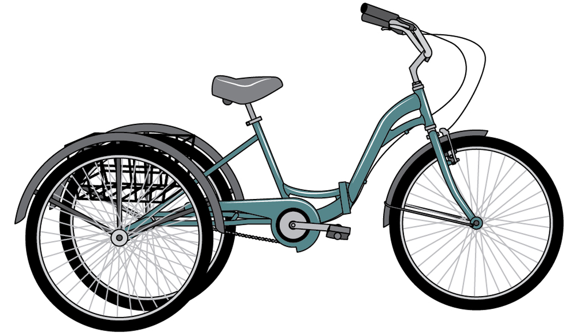 Illustration of an adult tricycle